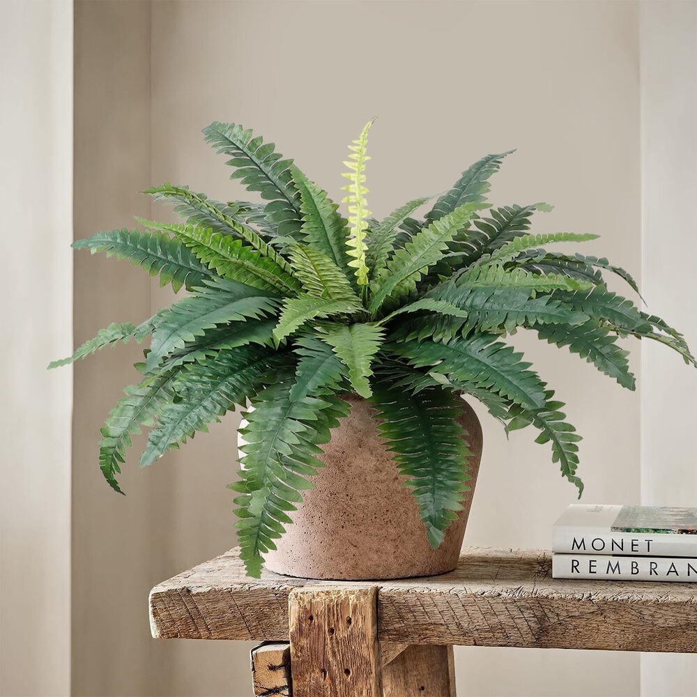 3008 Artificial Ferns for Outdoors Set of 2 Bouquets 30" Diam Large Long - Picture 6 of 8